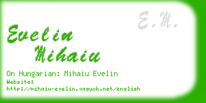 evelin mihaiu business card